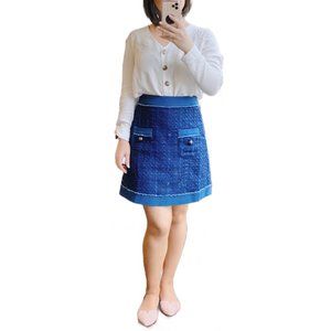 Kate Spade New York Denim Trim Tweed Skirt